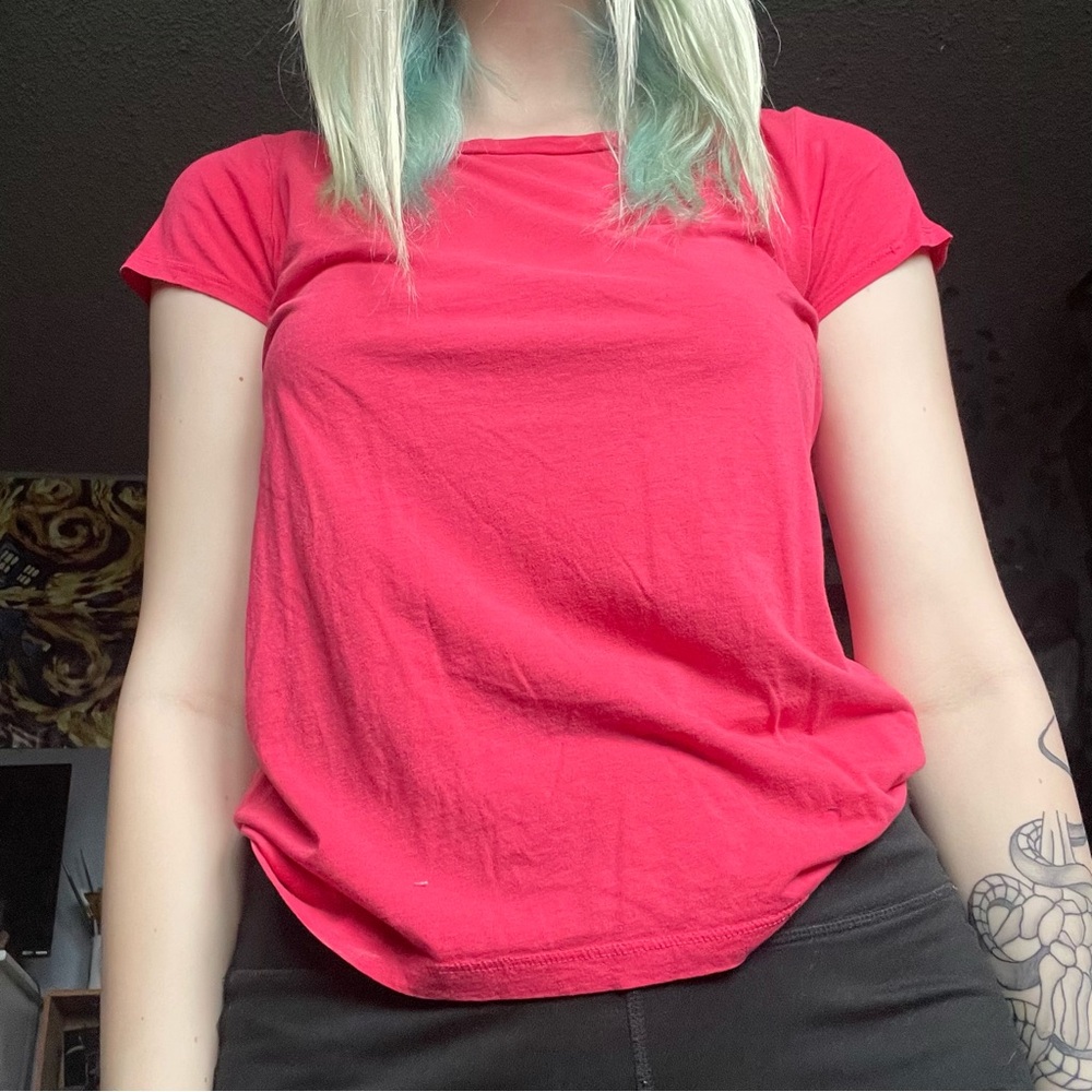 Hot Pink Ann Taylor LOFT T-Shirt